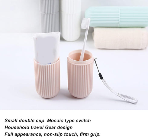 Travel Toothbrush Holder, Minimalist PP Portable Case with Dust Cover for Camping, School, Business