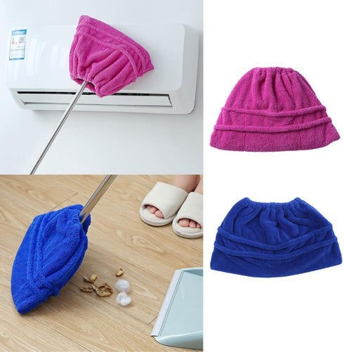 NentMent 2 Pack Broom Pads to Baseboard Cleaner Tool Sweep Broom Cloth Cover Reusable Microfiber Broom Sweeping Refill
