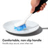 OXO Good Grips Dish Brush, Nylon Bristles with Built-in Scraper, Safe for Non-Stick Cookware, Non-Slip Handle