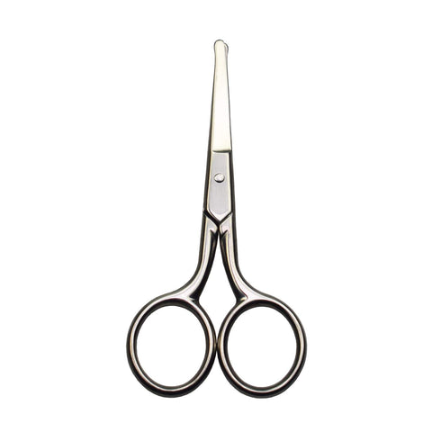 Professional Grooming Scissors, Stainless Steel Fine Straight Tip Scissors, 3.5” for Facial Hair Removal (2 Pieces)