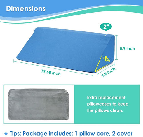 Set (1 2 Sleeping Wedge Pillow For Adults Seniors Post Surgery Wedge Pillow Bed Sore Prevention Patient Turning Foam