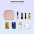Wandering Nature Small Makeup Bag, Mini Pouch for Purse, Cute Cosmetic Pouch for Women, Eco Vegan Leather (Pink)