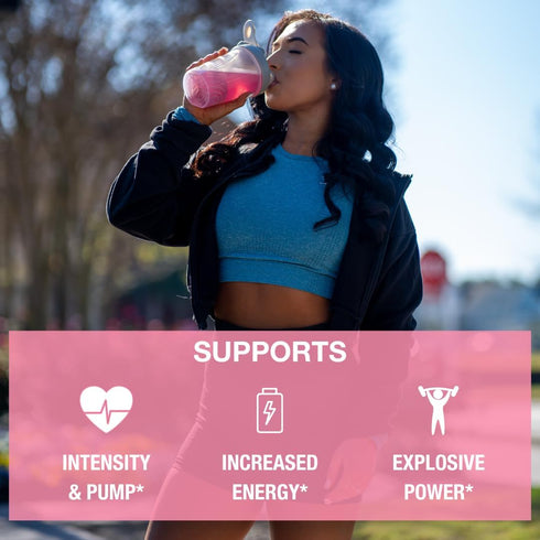 Honey Badger Pre Workout Powder - Keto Vegan Preworkout for Men & Women with Vitamin C, Beta Alanine, Caffeine, Pink