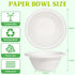 8 oz Small Disposable Bowls, 100 Pack Compostable Paper Bowls for Ice Cream, Snack, Biodegradable Made of White Bagasse