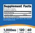 Nutricost L-Carnitine Tartrate, 1000mg, 120 Capsules, 500mg Per Capsule (60 Servings)