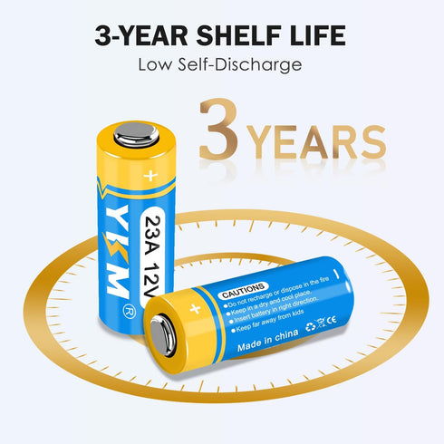 23A 12V Alkaline Battery LR23A A23S MN21/23 for Ceiling Fan Remotes and Garage Door Openers (10 Pack)