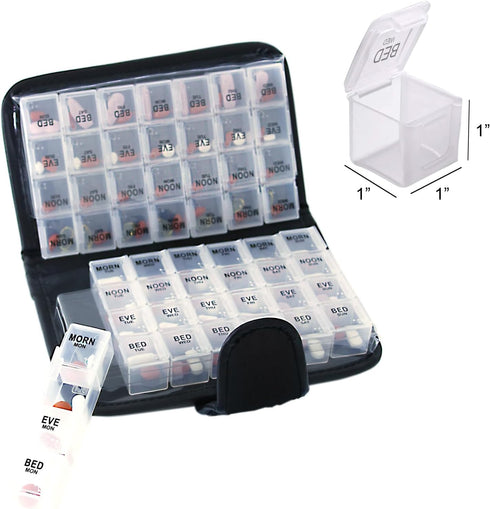 Style Asia 14 2 4 GM8283 Smart Essentials Day Pill & Vitamin Organizer Weeks AM/PM Doses a Day Travel Case Handy