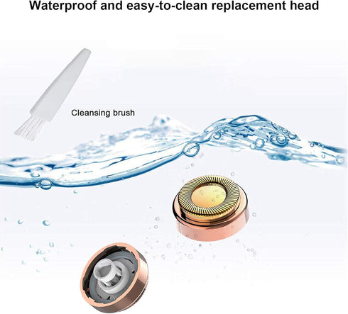 LinMei 4pcs Gold Replacement Blades for Facial Hair Remover Compatible with Gen 1 Finishing Touch Tool