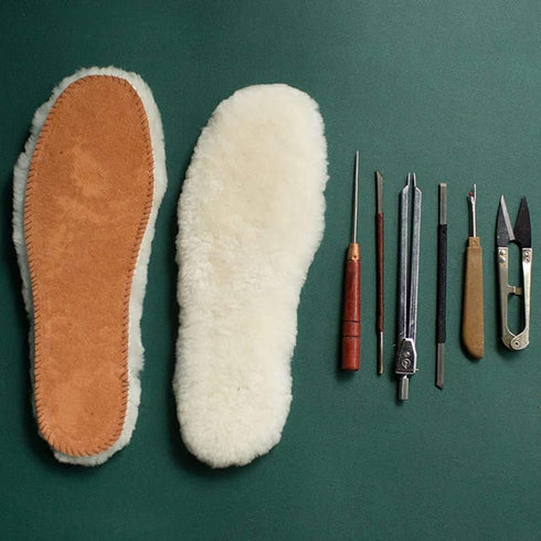 Men's Sheepskin Insoles, Super Thick Premium Shoe Insoles, Durable & Extra Fluffy, Men US 13 B(M)