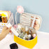 Meiyuuo Small Makeup Bag for Women, Waterproof Zipper Pouch for Purse Essentials, Cute (Bright Yellow)