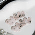 Short Coffin Press on Nails, Hand Painted Streamer Fake Nails with Glue, 3D Butterfly Diamond 10pcs/Box for Women