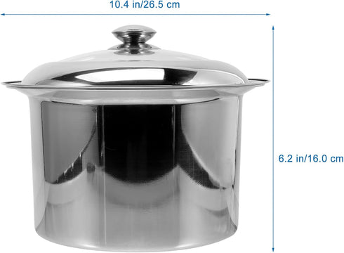 Portable Stainless Steel Spittoon Urinal - Easy to Clean Bedside Potty