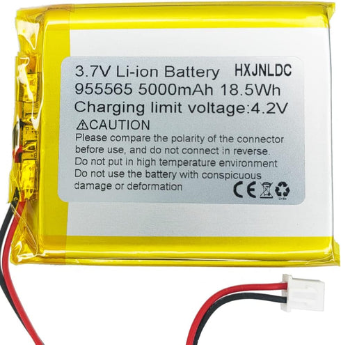 HXJNLDC DC 3.7V 5000mAh 955565 li-ion Lithium Ion Polymer Battery Replacement for DIY