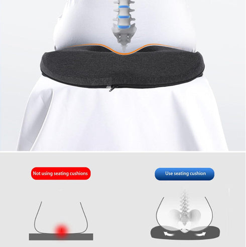 BAODEYOUB Chair Cushion Memory Foam, Pressure Relief Back Support Seating Cushion, Orthopedic Coccyx Cushion with Non