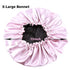 Stain Bonnet Silky Sleep Cap, Adjustable Satin Cap for Night Sleeping Hair Bonnet, Light Purple/Black