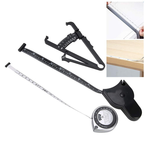 3 pcs Metric Body Fat Tester, Waist Fat Thickness Caliper, Tape Measure for Body Composition Monitors