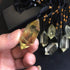 Runyangshi Citrine Healing Crystal Pendants, Double Pointed Natural Quartz Necklace, 6 Faceted Chakra Wand