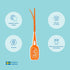 TEPE Dental Floss Picks - EasyPicks XS/S, Tooth Picks Flossers, Orange, 36 Pk