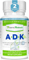 Power By Naturals ADK Vitamin Supplement - 60 Capsules for Bone, Heart & Immune Health