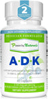 Power By Naturals ADK Vitamin Supplement - 60 Capsules for Bone, Heart & Immune Health