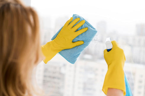SteadMax 3/6 Pairs Reusable Natural Rubber Cleaning Gloves, Latex Non-Slip for Kitchen