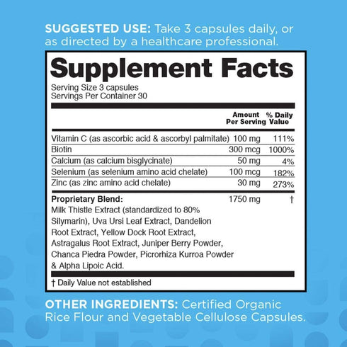 nbpure Liver Fend Liver Detox and Cleanse - Milk Thistle and Liver Support Supplement, 90 Count