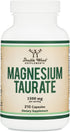 Magnesium Taurate Supplement for Cardiovascular Health, 1,500mg per Serving, 210 Vegan Capsules, Non-GMO