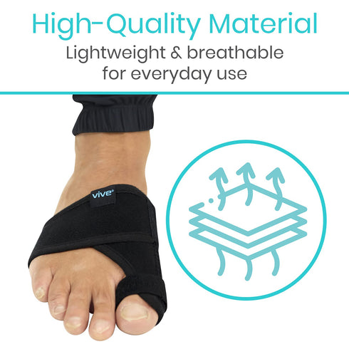 Vive Bunion Brace (Pair) - Big Toe Corrector Straightener with Splint - Hallux Valgus Pad, Joint Pain Relief, Alignment