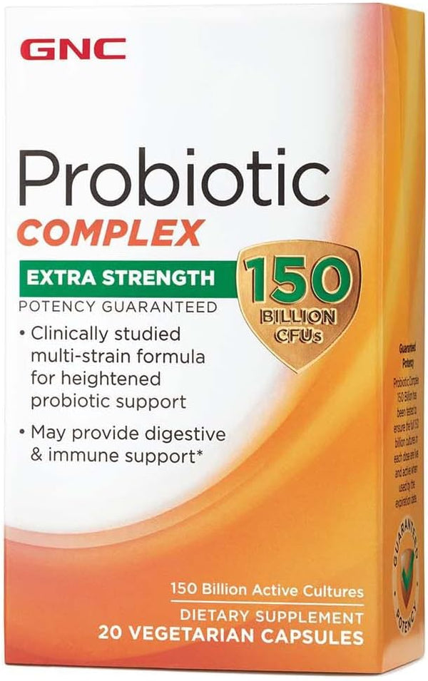 GNC Probiotic Complex Extra Strength, 150 Billion CFUs, 20 Capsules