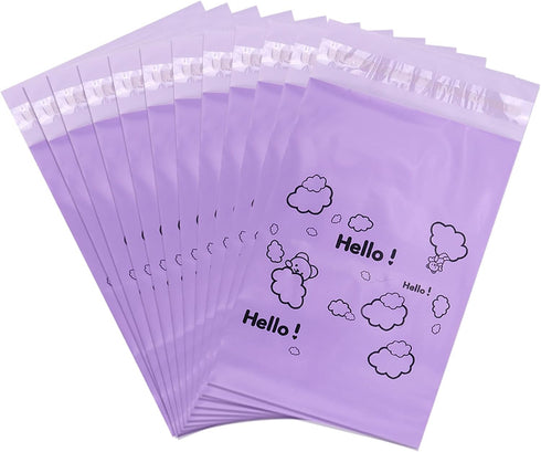 Pack of 200 Sanitary Disposal Bags, Cute Purple 7x12 inches Opaque Feminine Hygiene Trash Bags for Tampons