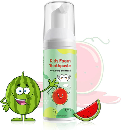 Foam Toothpaste Kids, 4 Packs for U-Shape Electric Toothbrush, Toddler's Toothpaste with Low Fluoride