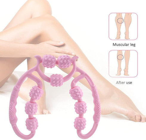 TOMOO 4 Clamps-360 (9 Wheels Muscle Roller Massager Circular Leg Muscle Roller for Leg Neck Hand Arm Muscle Relax