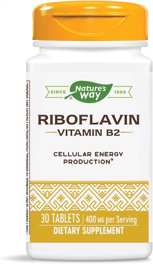 Nature's Way Riboflavin Vitamin B2 - 400 mg per serving, Pack of 3
