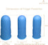 BEADNOVA Finger Cot Silicon Finger Gloves Finger Protector for Electronic Repair Painting Jewelry Cleaning Crafting Industrial Apply (Pack of 6-3 Size, Blue & Red Color)