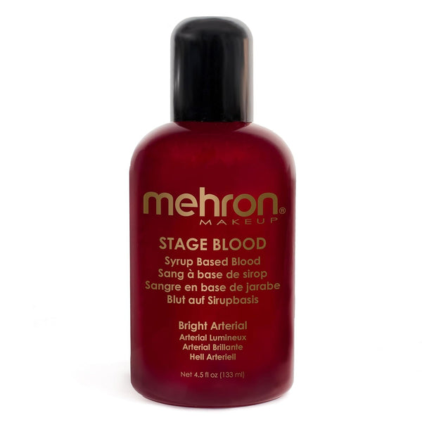 Mehron Makeup Stage Blood, 4.5 oz, Realistic for Halloween, Washable Fake Blood for Special FX, Stage & Screen