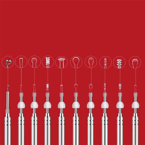 22PCS Ear Pick Kit for 3.9MM LED Lights Otoscope, Earwax Removal Spoon Fittings for Wireless Otoscope Accessories