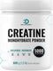 Creatine Monohydrate Powder 600 Grams, Unflavored Pure Micronized Creatine Powder, 5000mg Per Serving, Vegan