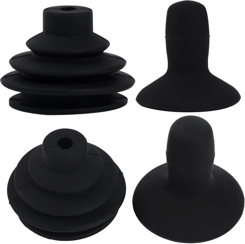 Trinkrittey 4 Pcs Wheelchair Joystick Button Cap Joystick Controller Knob and Gaiter Black