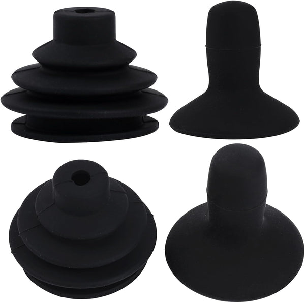 Trinkrittey 4 Pcs Wheelchair Joystick Button Cap Joystick Controller Knob and Gaiter Black