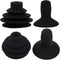 Trinkrittey 4 Pcs Wheelchair Joystick Button Cap Joystick Controller Knob and Gaiter Black
