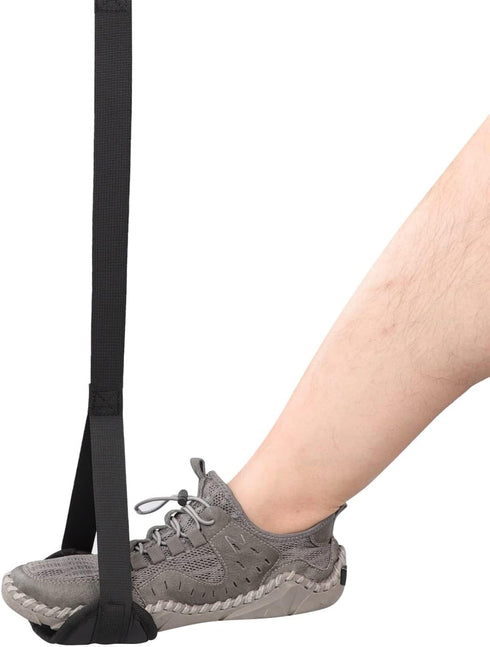 IPENNY 35-44 Leg Lifter Strap Multi-Loop Rigid Foot Loop& Padded Handgrips, Adjustable Mobility Aid Tool Foot Lifting