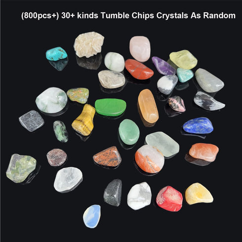 SeeuFun 800Pcs+ (3lb) Set,30Kinds+ Gemstones and Crystals Bulk Rocks and Minerals Science Kit,Rocks Collections