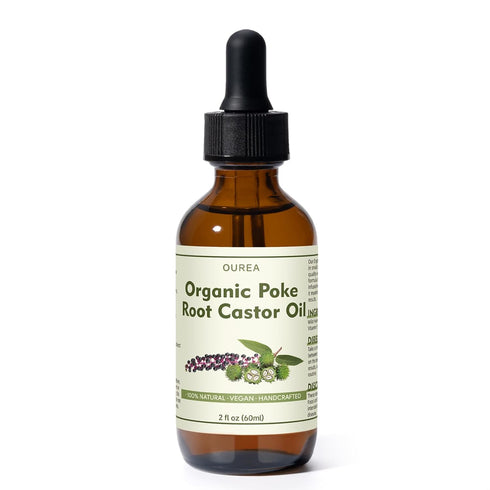 Yakucho 2 Oz (60ML) Poke Root Castor Oil Organic - Fl - Lymphatic Support Massage Liquid, Natural Deep Tissue Relief