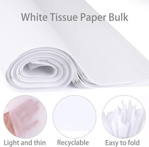 Tissue Paper 80 Sheets Wrapping Tissue Paper Bulk 14x20 Inch for Gift Bag Wrapping, DIY Arts Crafts, Birthday