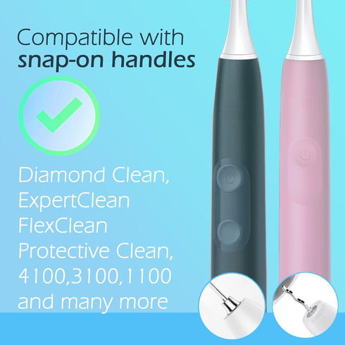 Sensogle 1100 6500, 12 Pack Replacement Brush Heads Sensitive Compatible with Philips Sonicare Toothbrush Soft