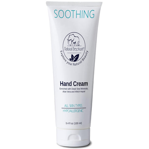 Natural Elephant Soothing Hand Cream - With Dead Sea Minerals, 3.4 fl oz (100ml)