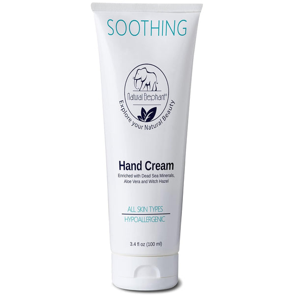 Natural Elephant Soothing Hand Cream - With Dead Sea Minerals, 3.4 fl oz (100ml)