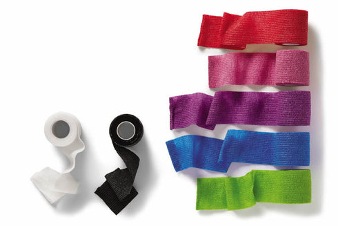 Pack 3" 5 (7.6 cm 4.6 Pack 23 Medline Non-Sterile Self Adherent Cohesive Bandages, Color (Pink, Green, Black, Red