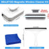 SEILETOO 2025 Set, New Magnetic Windshield Cleaner Tool Car Window Cleaner Magnetic Tool, Double-Sided Window Cleaner