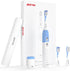 BESTEK Sonic Electric Toothbrush - IPX67 Waterproof, Rechargeable with Multiple Modes, 3 Replacement Brush Heads, Blue